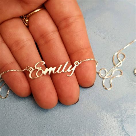 sterling silver name necklace gold name necklace custom name necklace personalized necklace