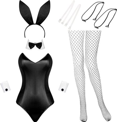 Easter Bunny Costume Adult Garter Lingerie Rabbit Cosplay Outfits With Bunny Ears Stockings