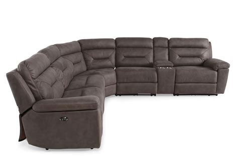 Living room furniture browse all. Six-Piece Microfiber 168" Power Reclining Sectional in ...