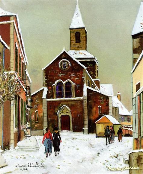 Church In The Snow Artwork By Maurice Utrillo Oil Painting And Art Prints