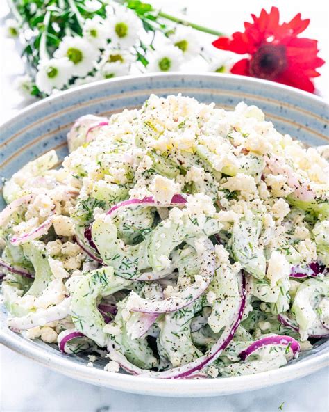 This Easy Creamy Cucumber Salad Recipe With Onion Is Fast Refreshing