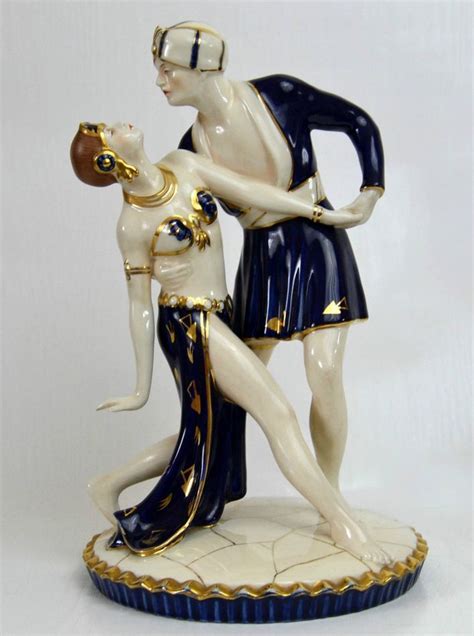 Royal Dux Bohemia Porcelain Figural Group Art Deco Dancers Rudolf Valentino Ebay Com