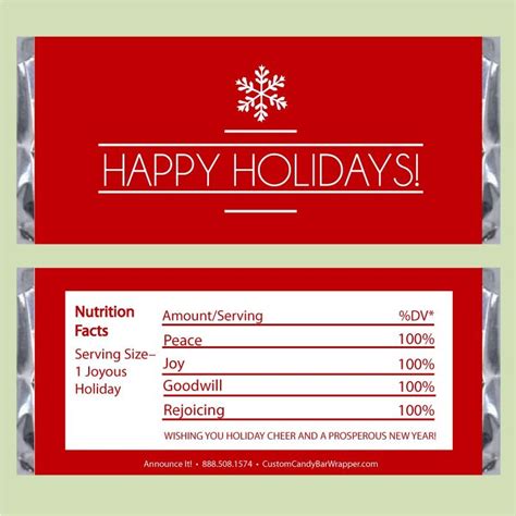 ♥ you will receive the download link instantly after your paypal payment clearance. Happy Holidays Candy Bar Wrappers | Christmas candy bar, Candy bar wrappers, Holiday candy