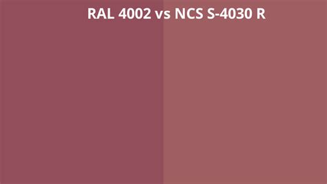 Ral 4002 Vs Ncs S 4030 R Ral Colour Chart Uk