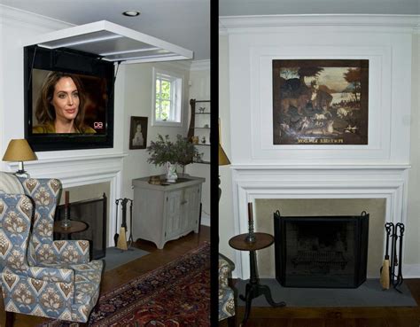 6 Simple Hide Flat Screen Tv Behind Art Collection Portraits Living