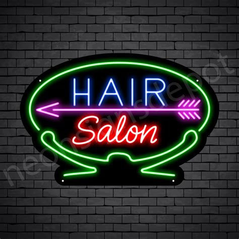 Hair Salon Neon Sign Hair Salon Arrow Neon Signs Depot