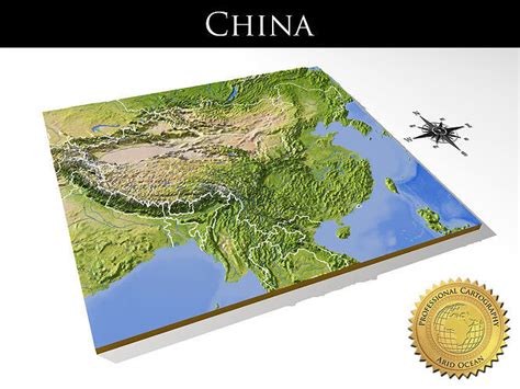 China High Resolution 3d Relief Maps 3d Model Cgtrader