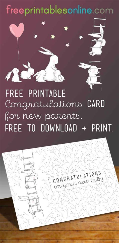 Congratulations On Your New Baby Card Free Printables Online