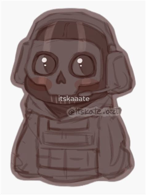 Chibi Ghost Mw2 Sticker For Sale By Itskaaate Redbubble