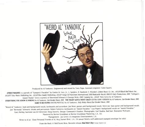 Xvr27s Weird Al Yankovic Homepage Scans Amish Paradise