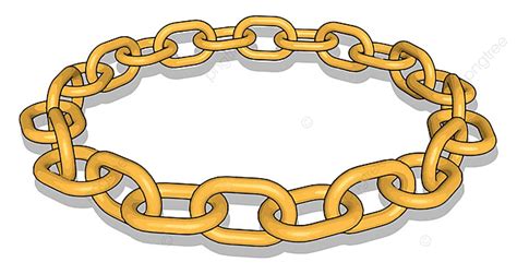 Gold Chain Bracelet Vector Illustration Metallic Wedding Abstract