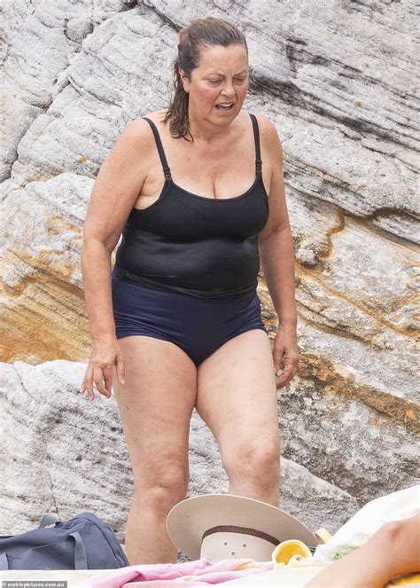 Greta Scacchi Slips Into A Tankini To Hit Sydney S Maroubra Beach