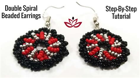 Double Spiral Beaded Earrings Tutorial How To Make Seed Beads