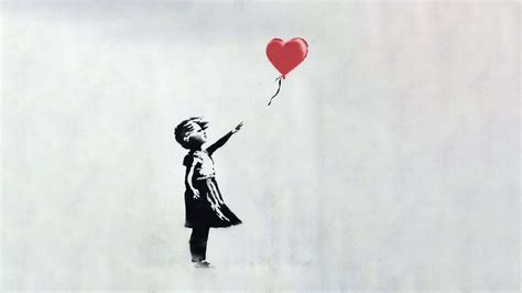 Banksy Baloon Girl Painting Wqhd 1440p Wallpaper Pixelzcc