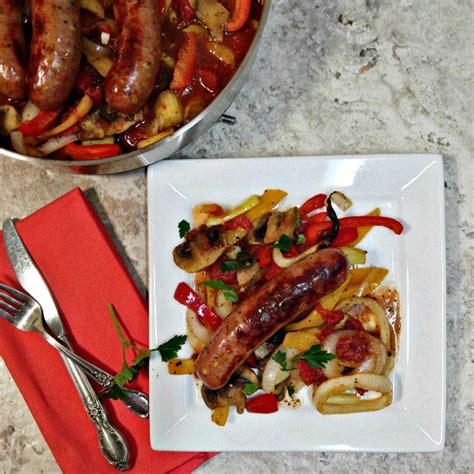 This creamy breakfast sauce is vastly improved by the fennel from the italian sausage. Baked Italian Sausage and Peppers - Easy Oven Baked Recipe