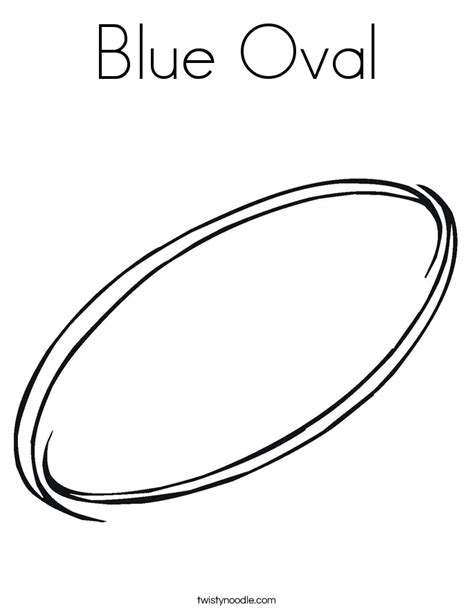 More emojis, shapes & signs coloring pages. Blue Oval Coloring Page - Twisty Noodle