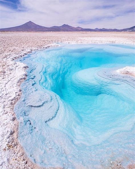 Light Blue Lagoons Surrounded By Towering Volcanoes 🌋 The Atacama Salt