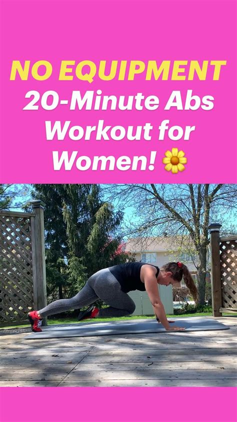 No Equipment 20 Minute Workout For Women Abs Workout Stomach