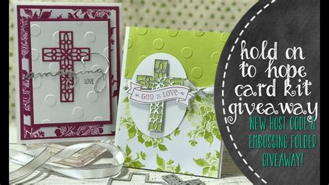Stampin Up Hold On To Hope Card Kit Giveaway Youtube