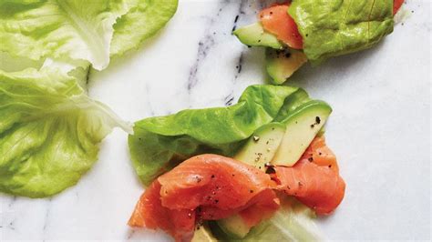 Smoked Salmon Lettuce Rolls With Avocado And Tahini Recipe Martha Stewart