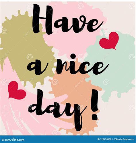 Have A Nice Day On Abstract Multicolored Spots Stock Vector