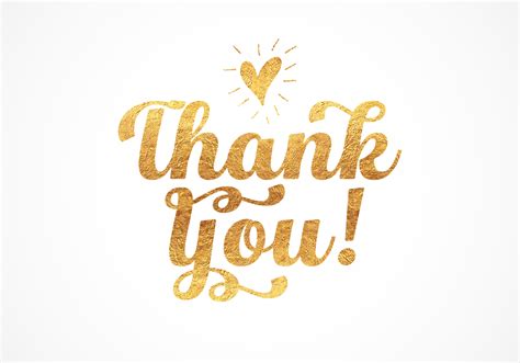 Gold Foil Thank You Lettering 260760 Vector Art At Vecteezy