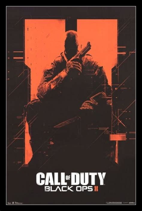 Call Of Duty Black Ops Ii Orange Laminated And Framed Poster Print 24