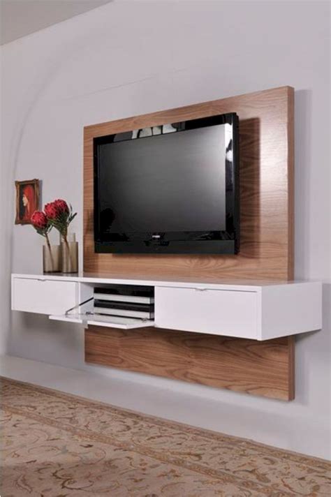 The tv sits in between, a little closer to the. Creative Design Ideas for Exposed Pipes | Floating tv ...
