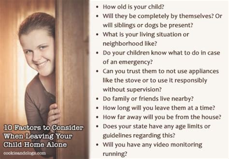 10 Factors To Consider When Leaving Your Child Home Alone
