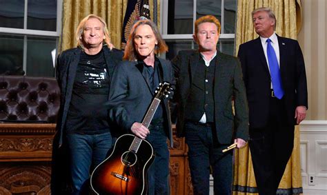 Verified profiles for the band and individual members can be identified by a blue checkmark next to their names. Trump Flip-flop? "I Meant I Would Be Meeting With The Band The Eagles" | The Daily Discord