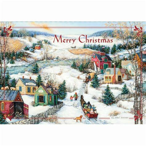 Lang Christmas Cards Petite Sleigh Ride Per Box X