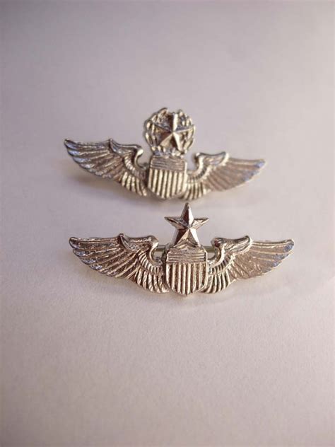 Vintage Military Pilot Wings Signed Ns Meyer New York Etsy Vintage
