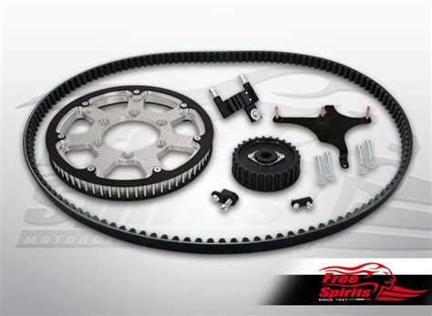 Serpentine belt drive solution kit, serpentine belt drive conversion kit. Belt drive conversion for Triumph Bobber (Silver)