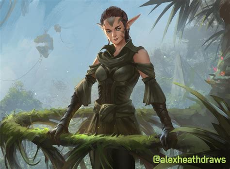 Nissa Revane Fanart By Alex Heath R Magictcg