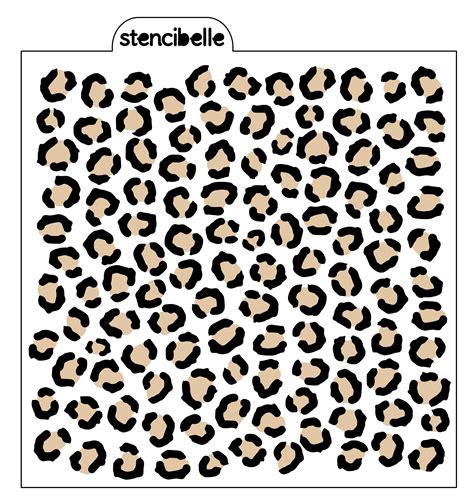 Cheetah Leopard Print Stencil 2 Piece Stencibelle
