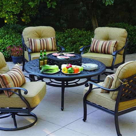 It safeguards the unit from sunrays, rainwater, debris, and other external affairs. Darlee Nassau 5 Piece Cast Aluminum Patio Fire Pit ...
