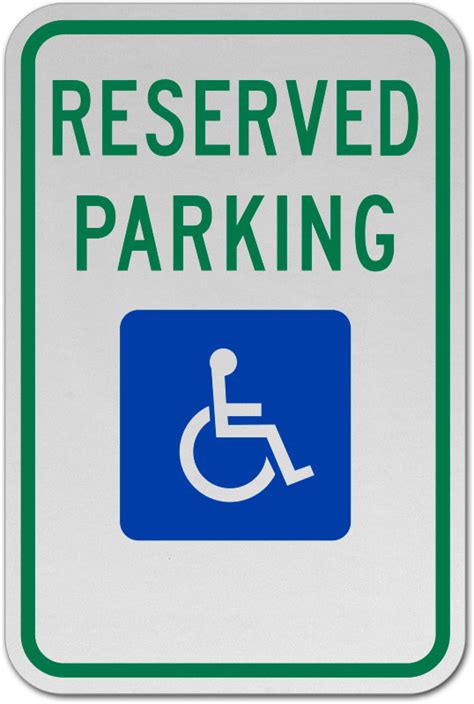 Mutcd Accessible Reserved Parking Sign T4537 By