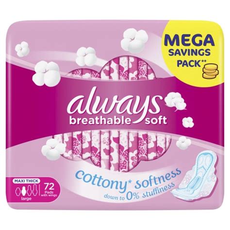 Buy Always Cottony Soft Maxi Thick Large Sanitary Pads With Wings 72