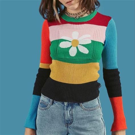 Best Daisy Rainbow Sweater Cosmique Studio