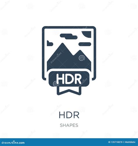 Hdr Icon In Trendy Design Style Hdr Icon Isolated On White Background