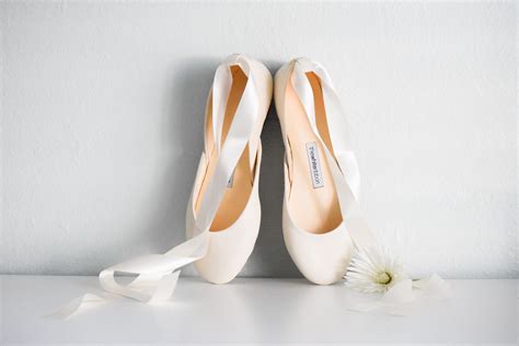 The Bridal Boutique Bridal Ballet Flats By The White Ribbon — The