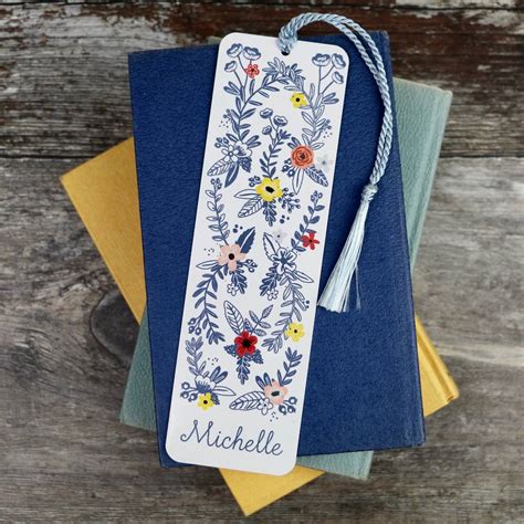 All in one bookmark links for illustrations. Personalised Floral Design Bookmark By Auntie Mims ...