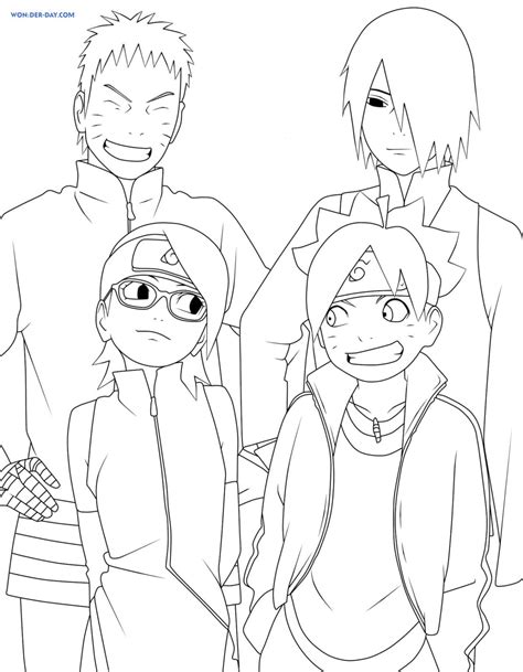 Boruto Coloring Pages Print And Color Wonder Day — Coloring Pages