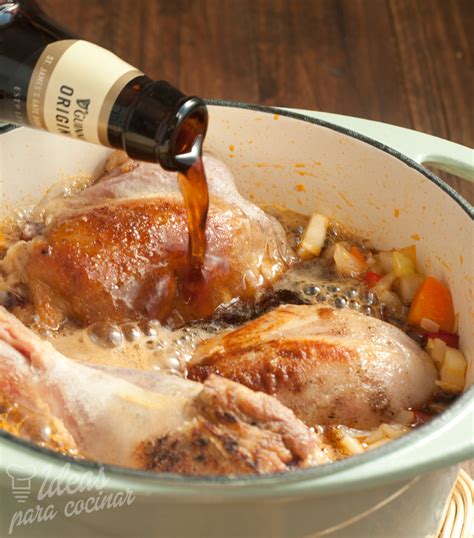 Cocinar pollo a la cerveza. Pollo a la cerveza negra con miel - IdeasParaCocinar.com