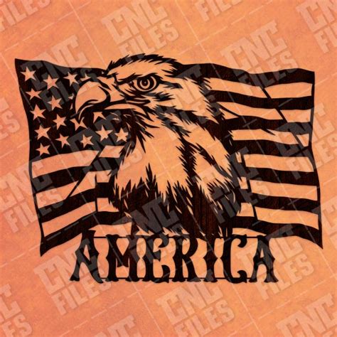 American Flag Eagle Design Files Dxf Svg Eps Ai Cdr Cnc Files