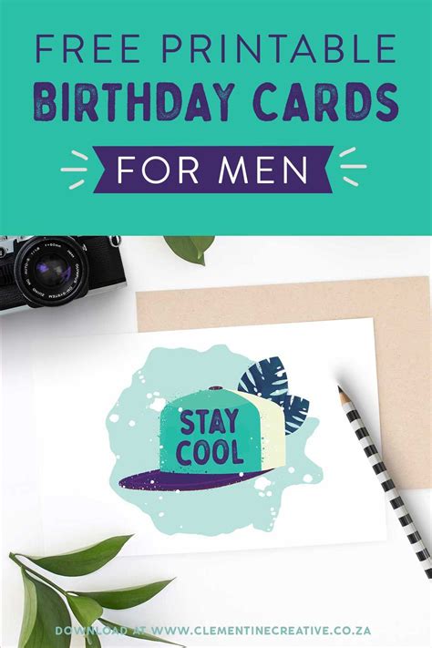 Printable Birthday Cards for Him {Premium} | Stay Cool | Birthday cards
