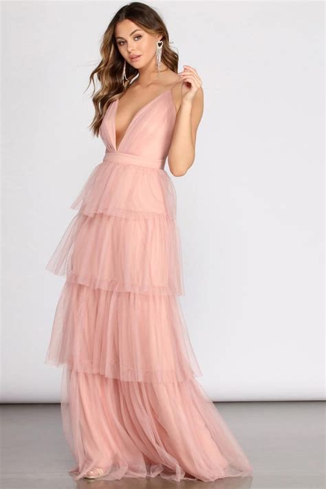 Perrie Formal Layered Tulle Dress In 2021 Tulle Dress Dresses