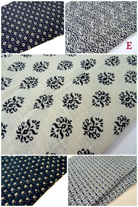 Indian Block Print Linen Fabric Printed Linen Fabric Block Printing