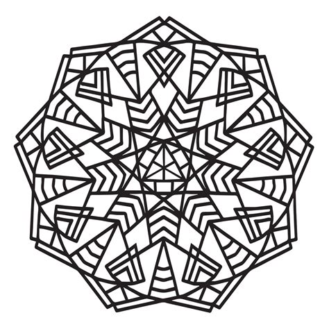 Geometric Mandala Coloring Page Free Mandala Coloring Page