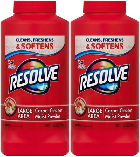 Resolve Carpet Cleaner Moist Powder 3x More Dirt Removal 18 Ounce Pack